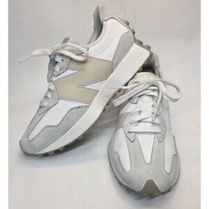 Mens 6.5 Womens 8 New Balance 327 Casual Sneaker Leather White Sandstone